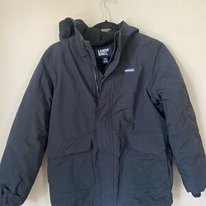 Lands' End Kids Black Hooded Parka Jacket